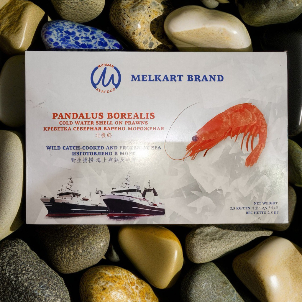 КОРОБКА 2,5 кг. Мурманские креветки 90/120